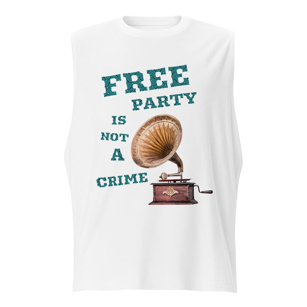 V!RUS MUSCLE SHIRT — FREEPARTY IS NOT A CRIME VAV 23