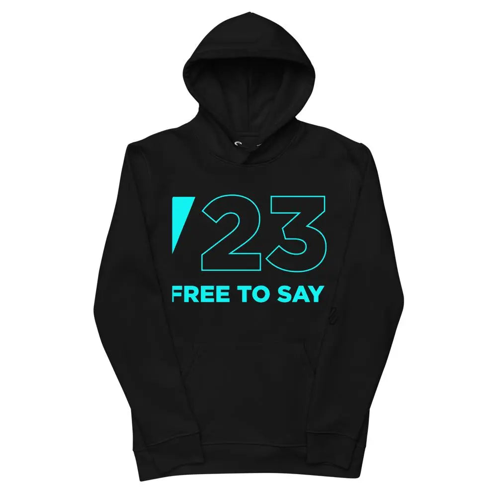 ECO HOODIE "FreeToSay23" Black VAV.23