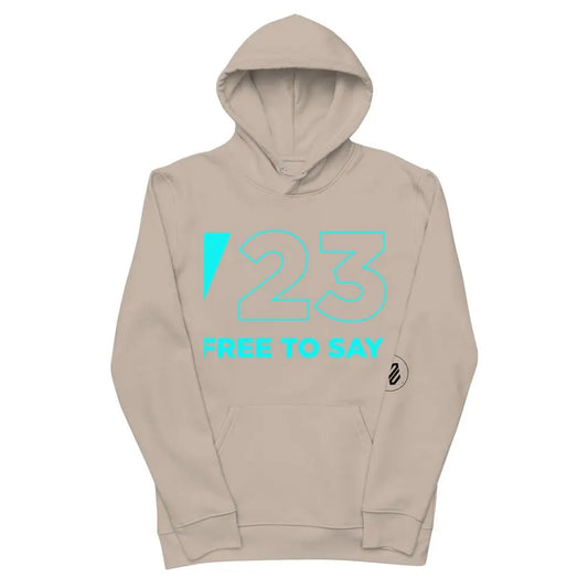 ECO HOODIE "FreeToSay23" Desert Dust VAV.23