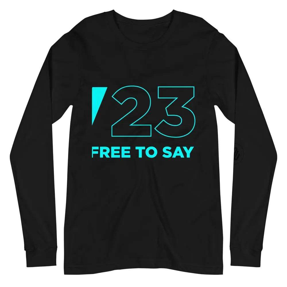 Long Sleeve tee "Freetosay23" Black VAV.23