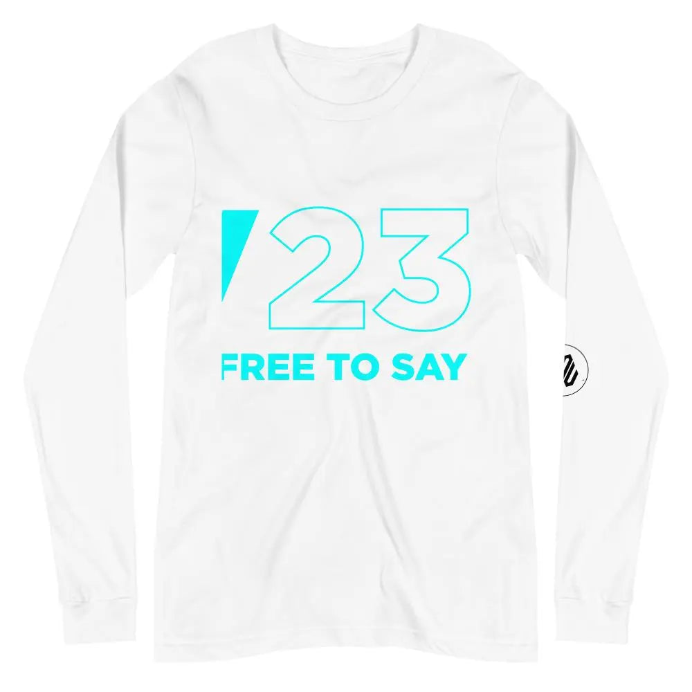 Long Sleeve tee "Freetosay23" White VAV.23