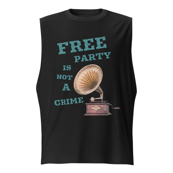 V!RUS MUSCLE SHIRT — FREEPARTY IS NOT A CRIME VAV 23