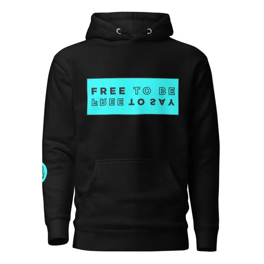 HOODIE "FREE TO BE" Black VAV.23