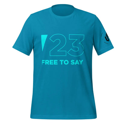 ORGANIC TEE "FreeToSay" Blu VAV.23